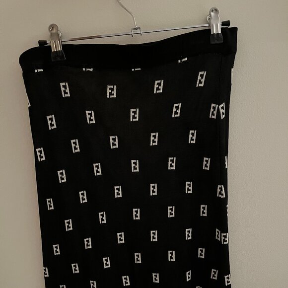 Vintage Black and White Fendi Skirt